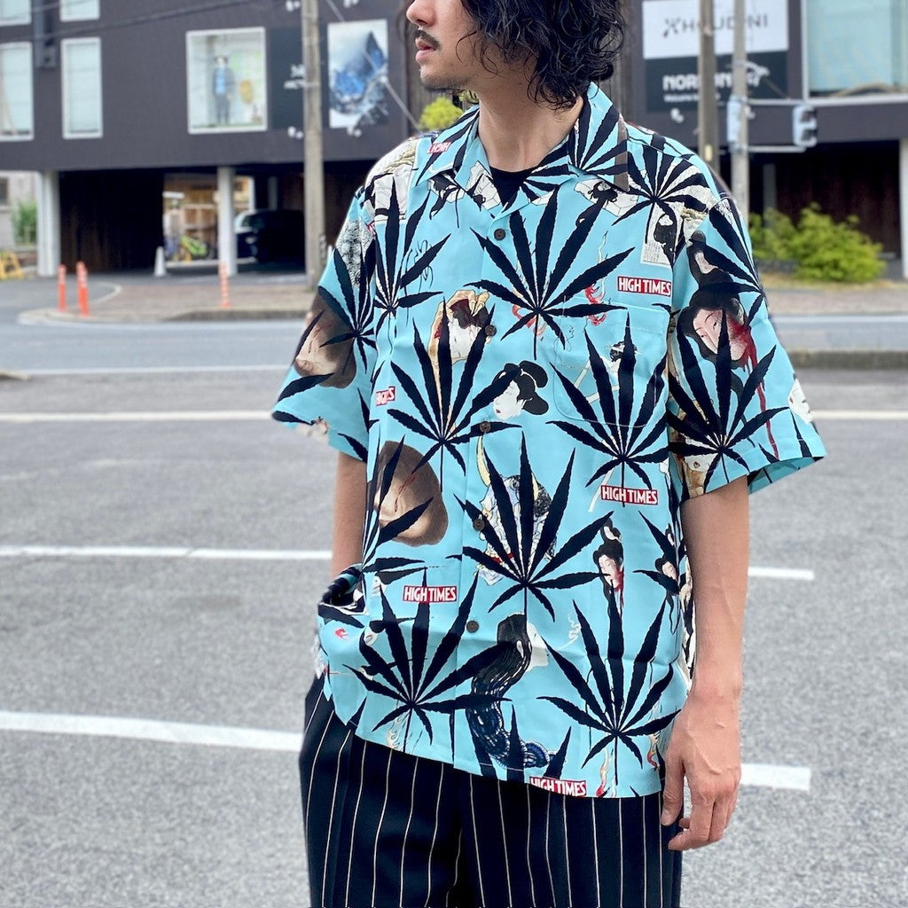 HIGHTIMES | S/S HAWAIIAN SHIRT -TYPE 2- #MINTBLUE [HIGHTIMES-WM-HI06]