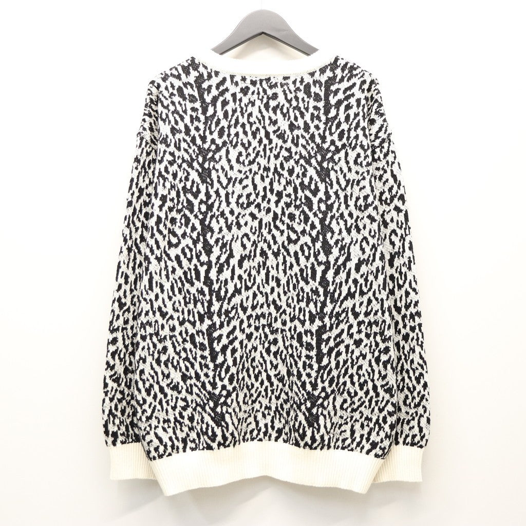 LEOPARD JACQUARD SWEATER ( TYPE-1 ) #WHITE [26SS-WMK-KN13]