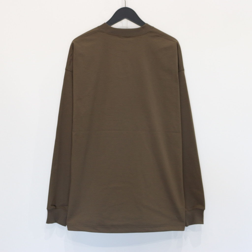 TECH DRAWSTRING TEE L/S #BROWNKAHKI [BE-31025W]