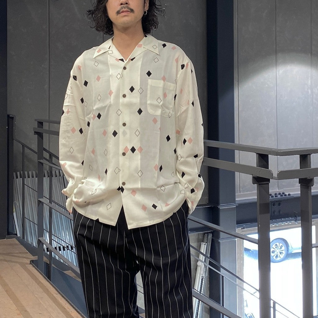 HAWAIIAN SHIRT L/S ( TYPE-3 ) #WHITE [24FW-WMS-HI04]