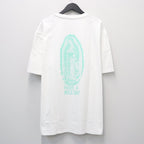 WASHED HEAVY WEIGHT CREW NECK T-SHIRT ( TYPE-2 ) #WHITE/GREEN [26FWE-WMT-WT02]
