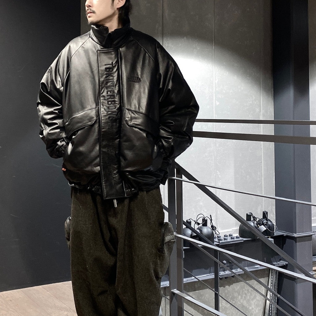 TBKB | SHORT LEATHER MONSTER PARKA #BLACK [FW23-TBKB01]
