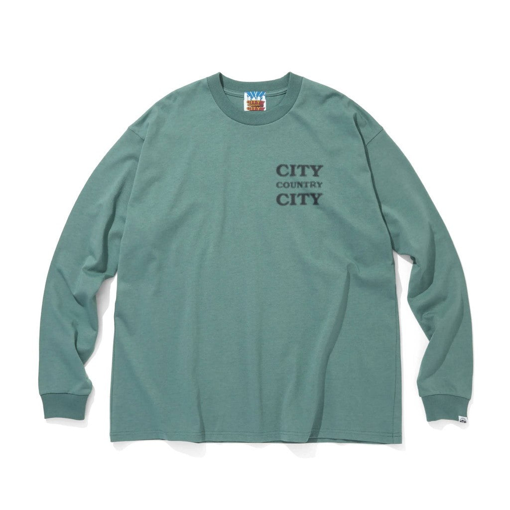 COTTON L/S T-SHIRT_CITY COUNTRY CITY #GREEN [CCC-261T002]