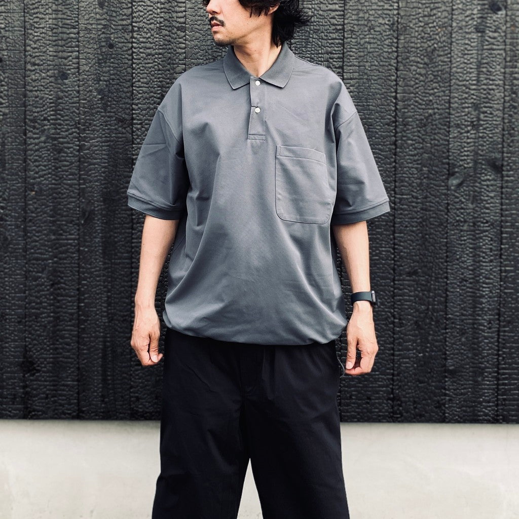 TECH POLO SHIRT S/S #CHARCOAL [BE-37026]