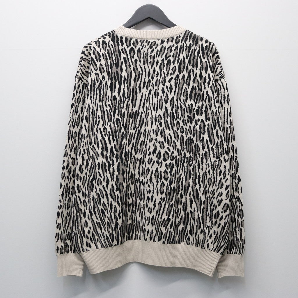LEOPARD JACQUARD SWEATER ( TYPE-2 ) #IVORY [26SS-WMK-KN17]