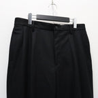 DOUBLE PLEATED WOOL TROUSERS ( TYPE-1 ) #BLACK [26FW-WMP-PT03]