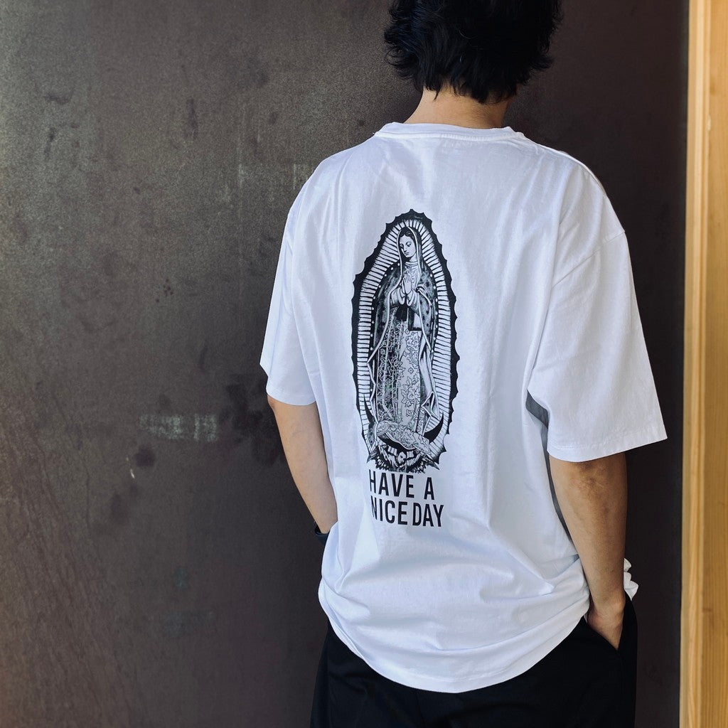 WASHED HEAVY WEIGHT CREW NECK T-SHIRT ( TYPE-1 ) #WHITE/BLACK [26FWE-WMT-WT01]