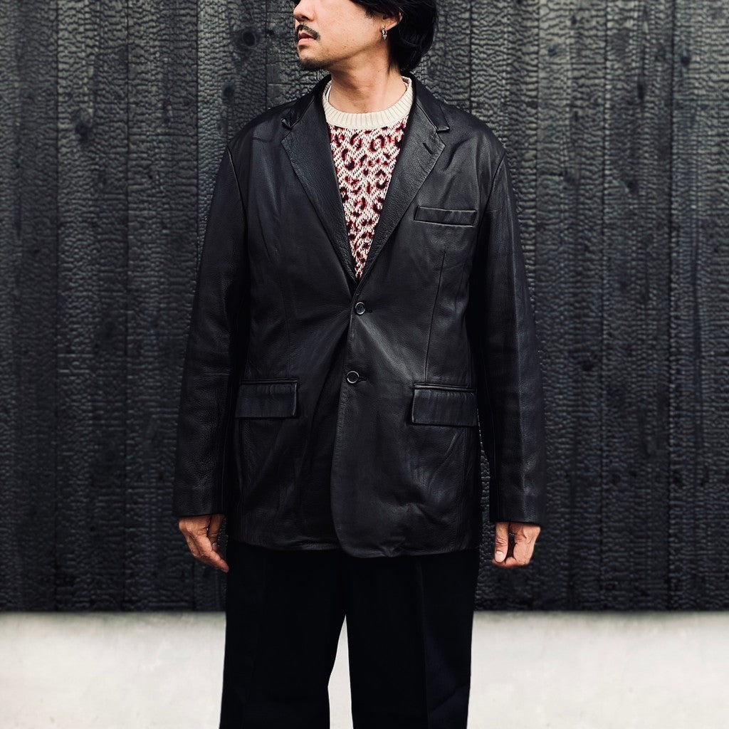 LEATHER JACKET ( TYPE-2 ) #BLACK [26FW-WMO-JK02]
