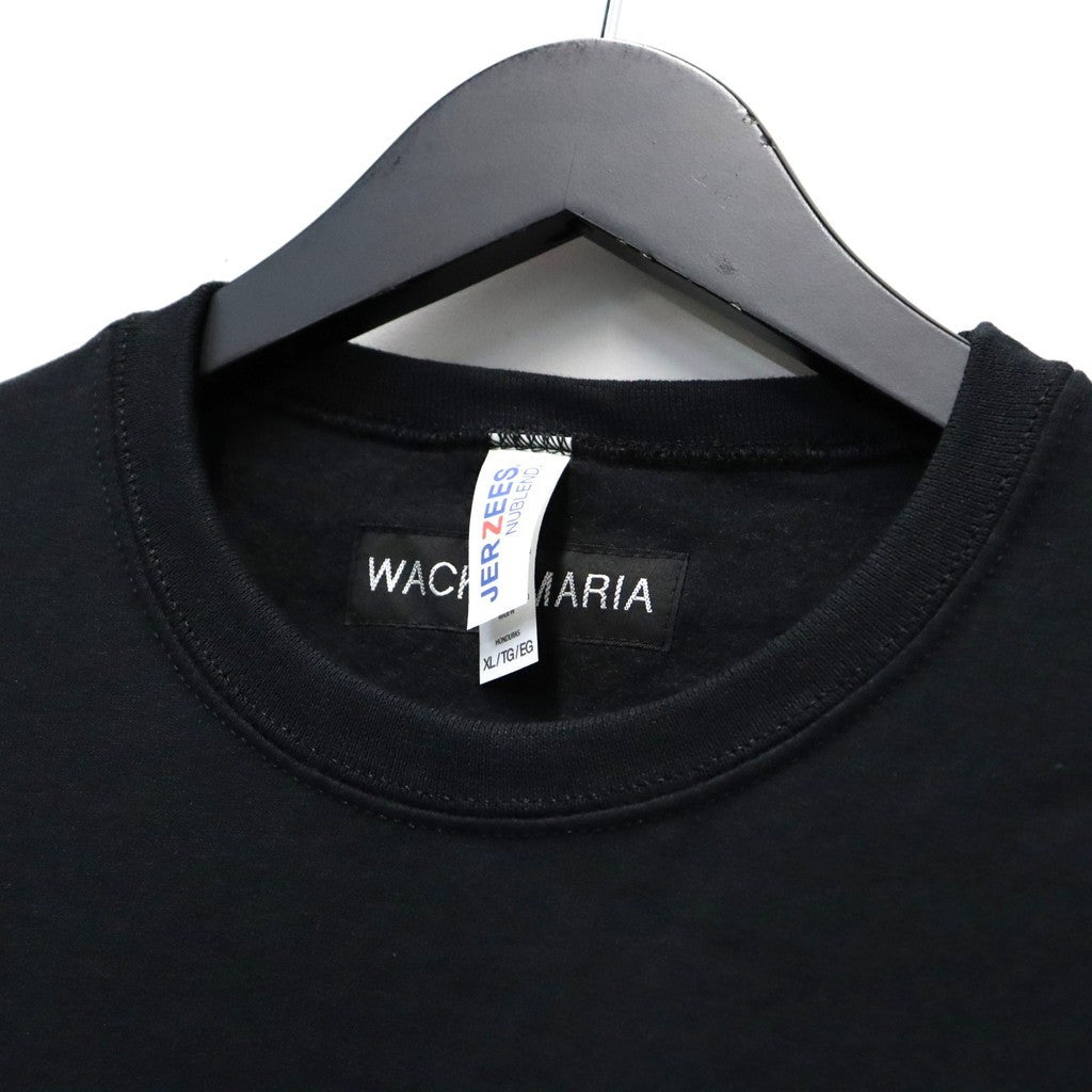 CREW NECK SWEAT SHIRT #BLACK/GREEN [26FWE-WMC-SS06]