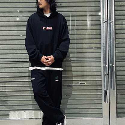 HIGHTIMES | HEAVY WEIGHT PULLOVER HOODED SWEAT SHIRT #BLACK [HIGHTIMES-WM-SS15]