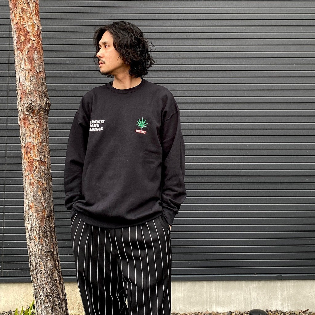 Namadama | HIGHTIMES | 圓領運動衫 #黑色 [NMD-HIGHTIMES-WM-SS01]