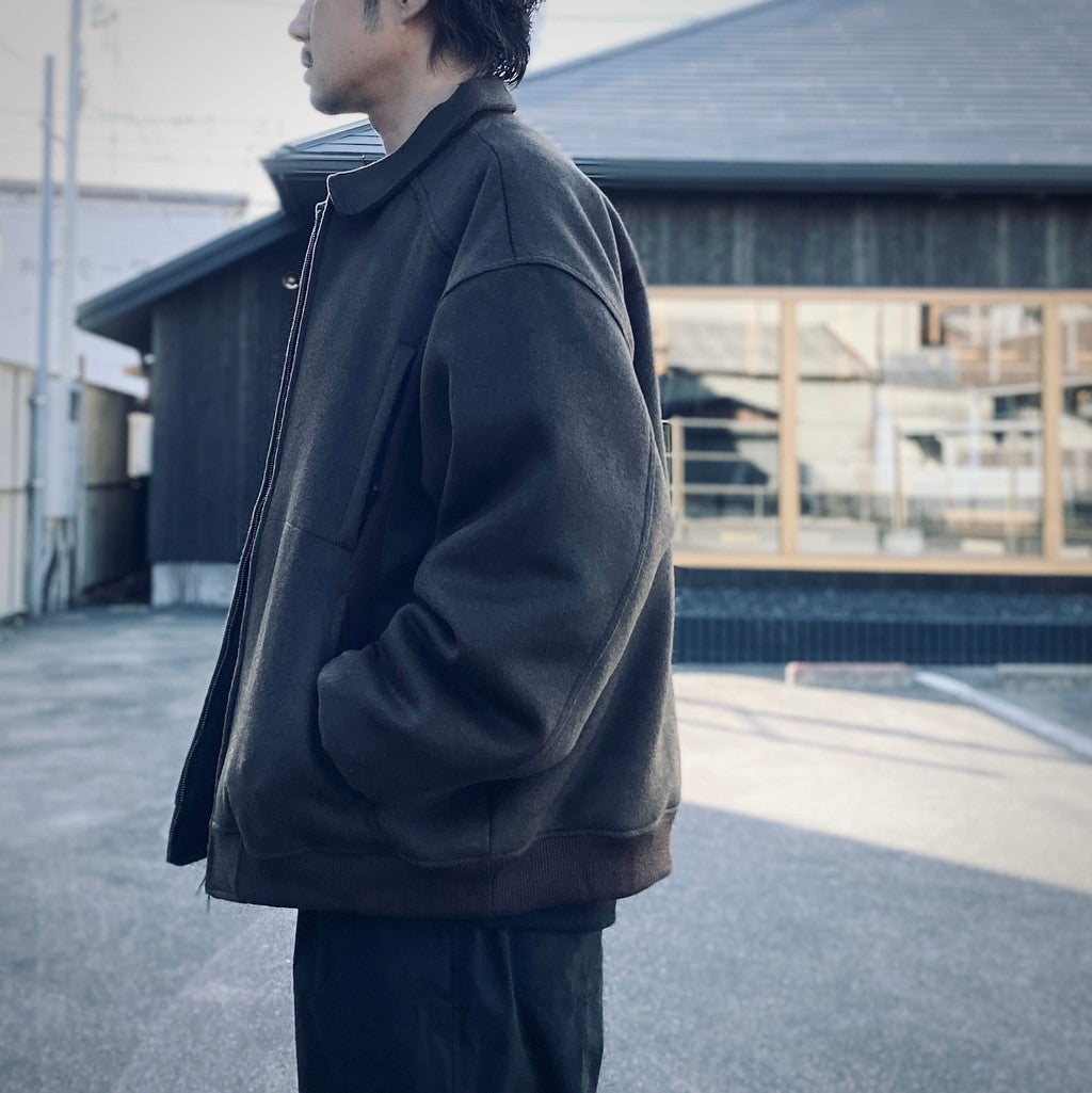 INSULATED WOOL BLOUSON JACKET #MOCHA [HOD25AWIWBJK]