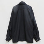 TECH SPORTS OPEN COLLAR SHIRT L/S #BLACK [BE-82025]