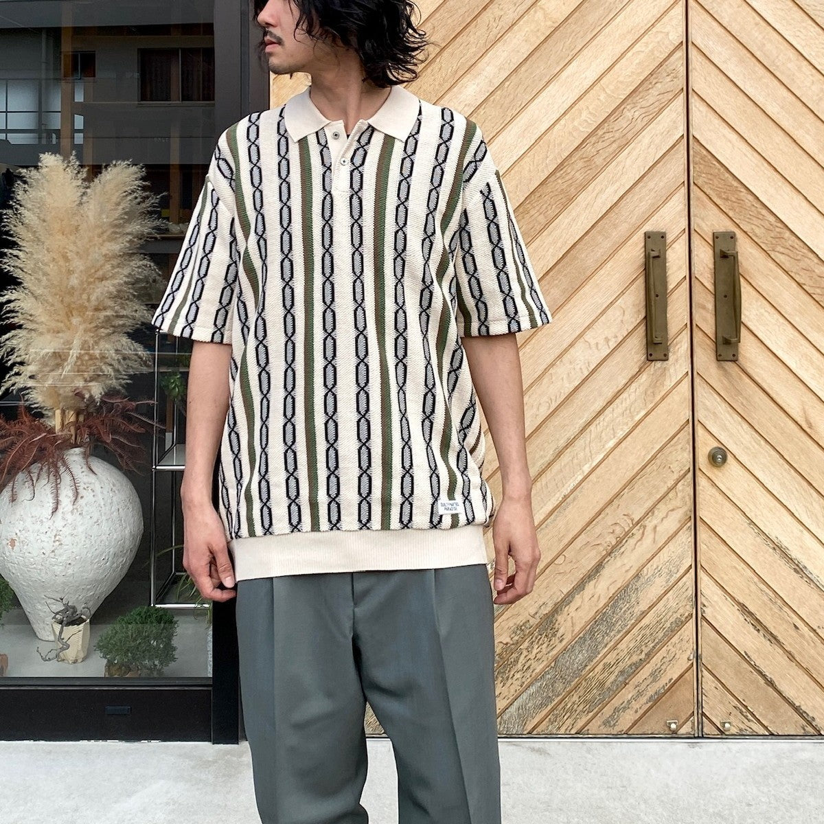 針織 POLO 衫 -2 型- #BEIGE [24SS-WMK-KN20]