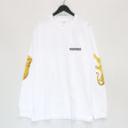 水洗重磅圓領長袖T卹（3型）#白色 [25SS-WMT-LT03]