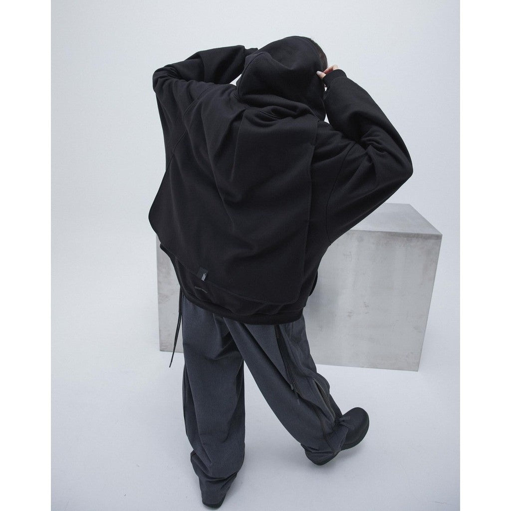 G7-H3 "Mantle" Double-Layer Hoodie #BLACK [GOOPI-23AW-JAN-03]