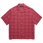 OMBRE CHECK OPEN COLLAR SHIRT S/S ( TYPE-3 ) #PINK [25SS-WMS-OC20]