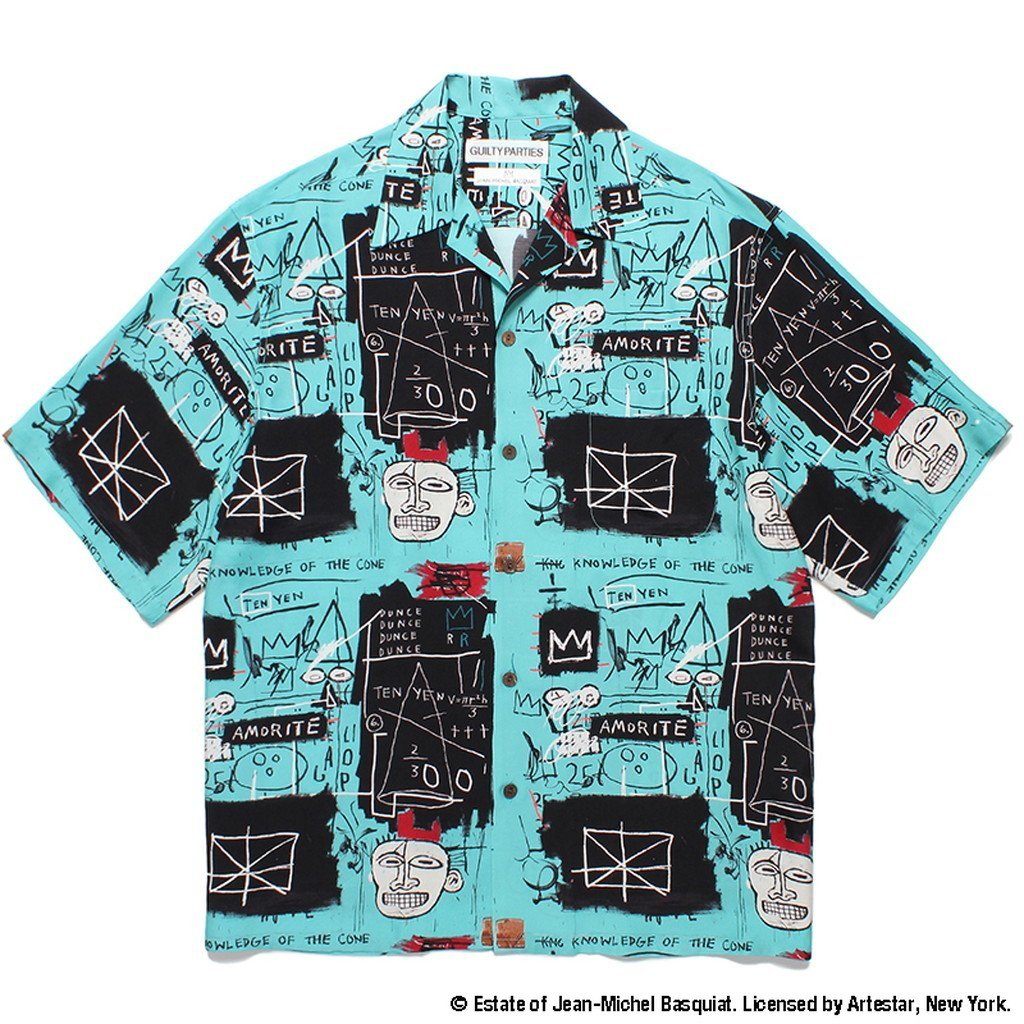 JEAN-MICHEL BASQUIAT | S/S HAWAIIAN SHIRT -TYPE 2- #ONE [BASQUIAT-WM-HI23]