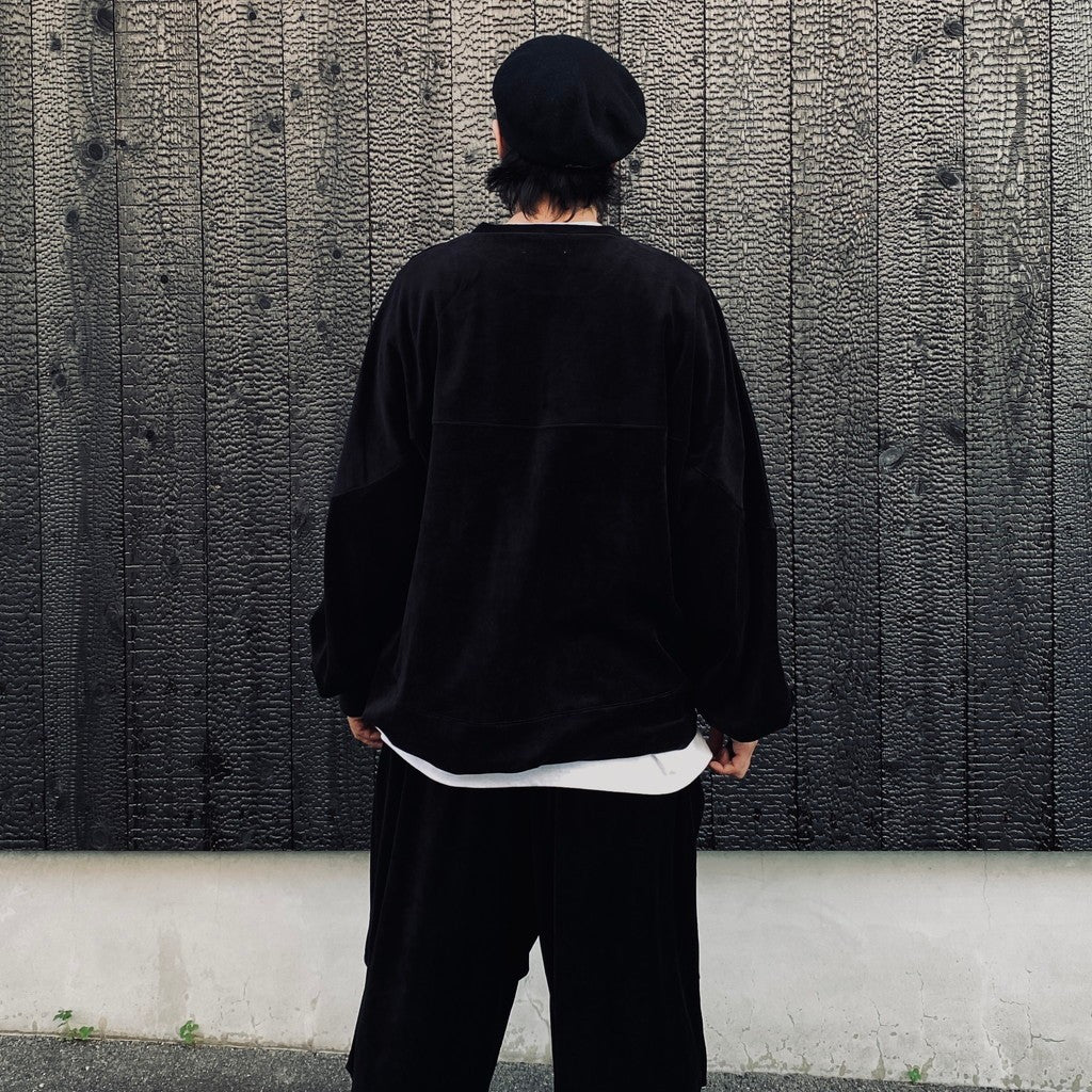 VELOUR L/S CREW #Black [FW26-SW03]