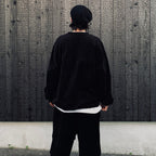 VELOUR L/S CREW #Black [FW26-SW03]