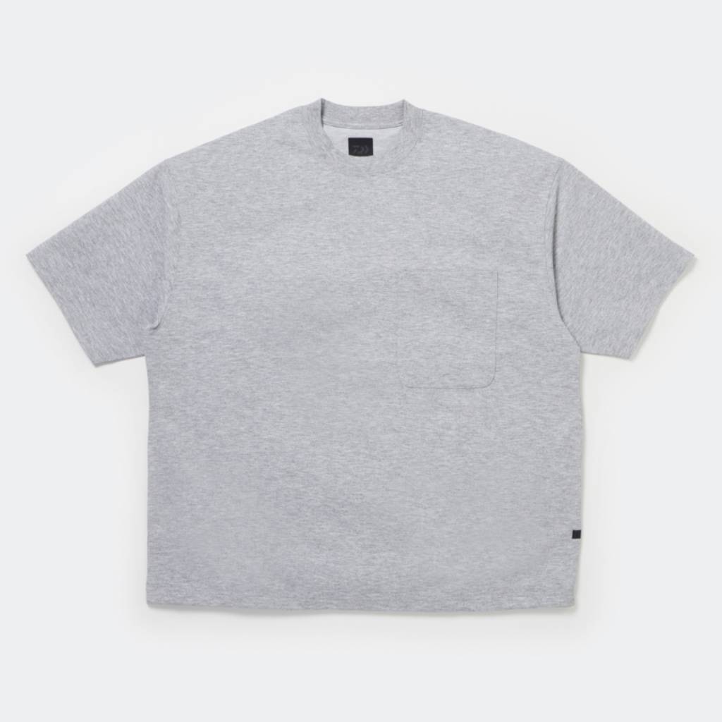 科技口袋圓領短袖T卹 #淺灰色 [BE-32025W]