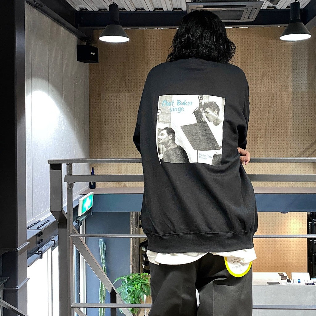 CHET BAKER | CREW NECK SWEAT SHIRT ( TYPE-1 ) #BLACK [CHETBAKER-WM-SS06]