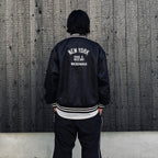 MLB | NY | REVERSIBLE VARSITY JACKET ( TYPE-1 ) #BLACK-BEIGE [MLB-WM-BL01]
