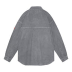 OVERDYE CORD DESIGN BIG SHIRT #GREY [CES26SH04]