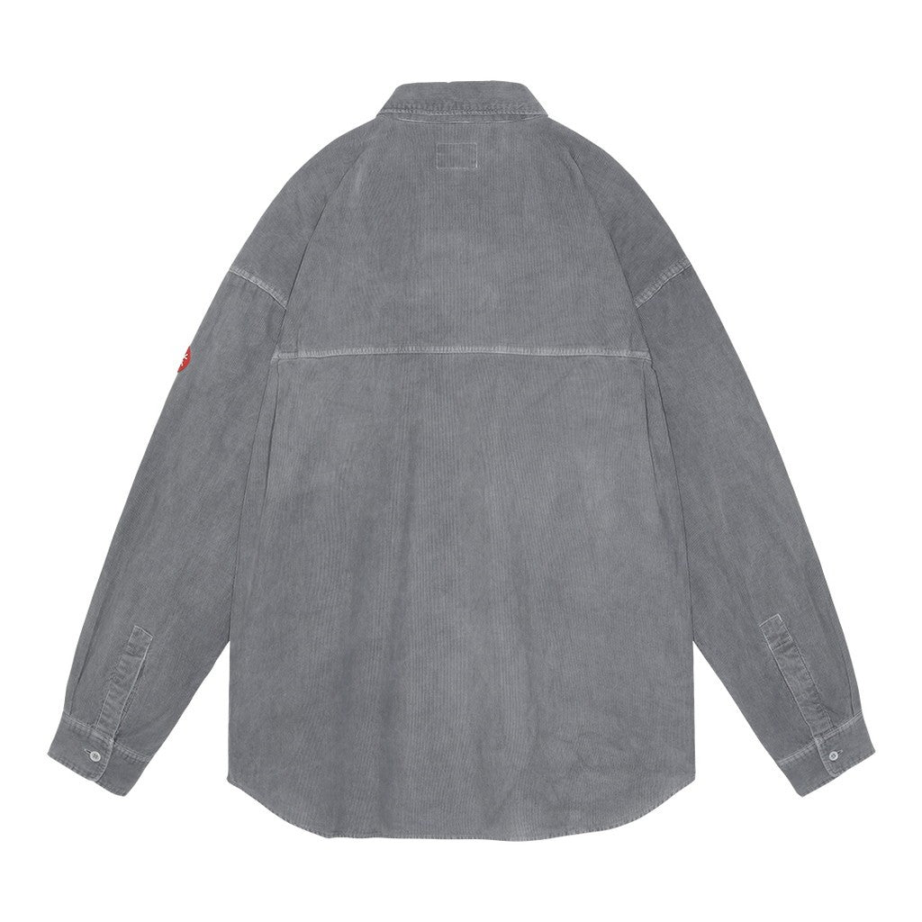 OVERDYE CORD DESIGN BIG SHIRT #GREY [CES26SH04]