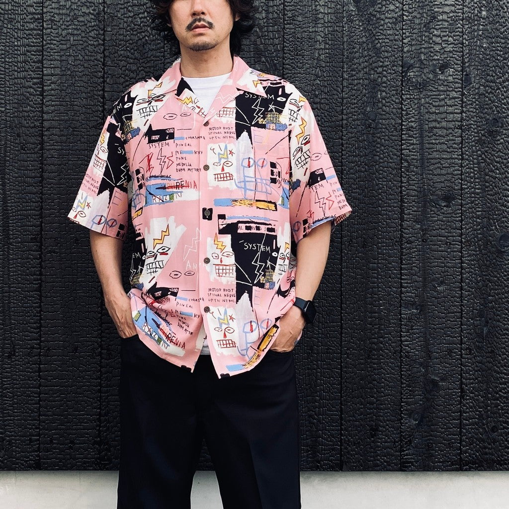 JEAN-MICHEL BASQUIAT | S/S HAWAIIAN SHIRT ( TYPE-3 ) #ONE [BASQUIAT-WM-HI27]