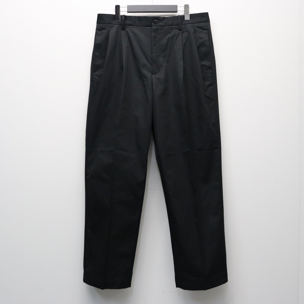 DOUBLE PLEATED CHINO TROUSERS #BLACK [26SS-WMP-PT12]