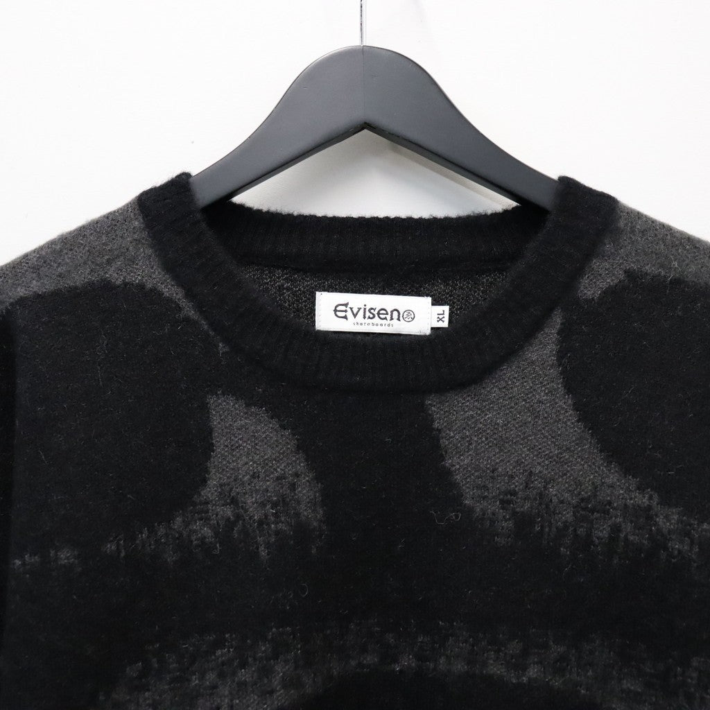 PATTERN MOHAIR KNIT #Black [26FW_KN01]