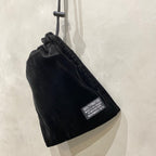 天鵝絨肩包 #黑色 [24FWE-WMA-BG01]