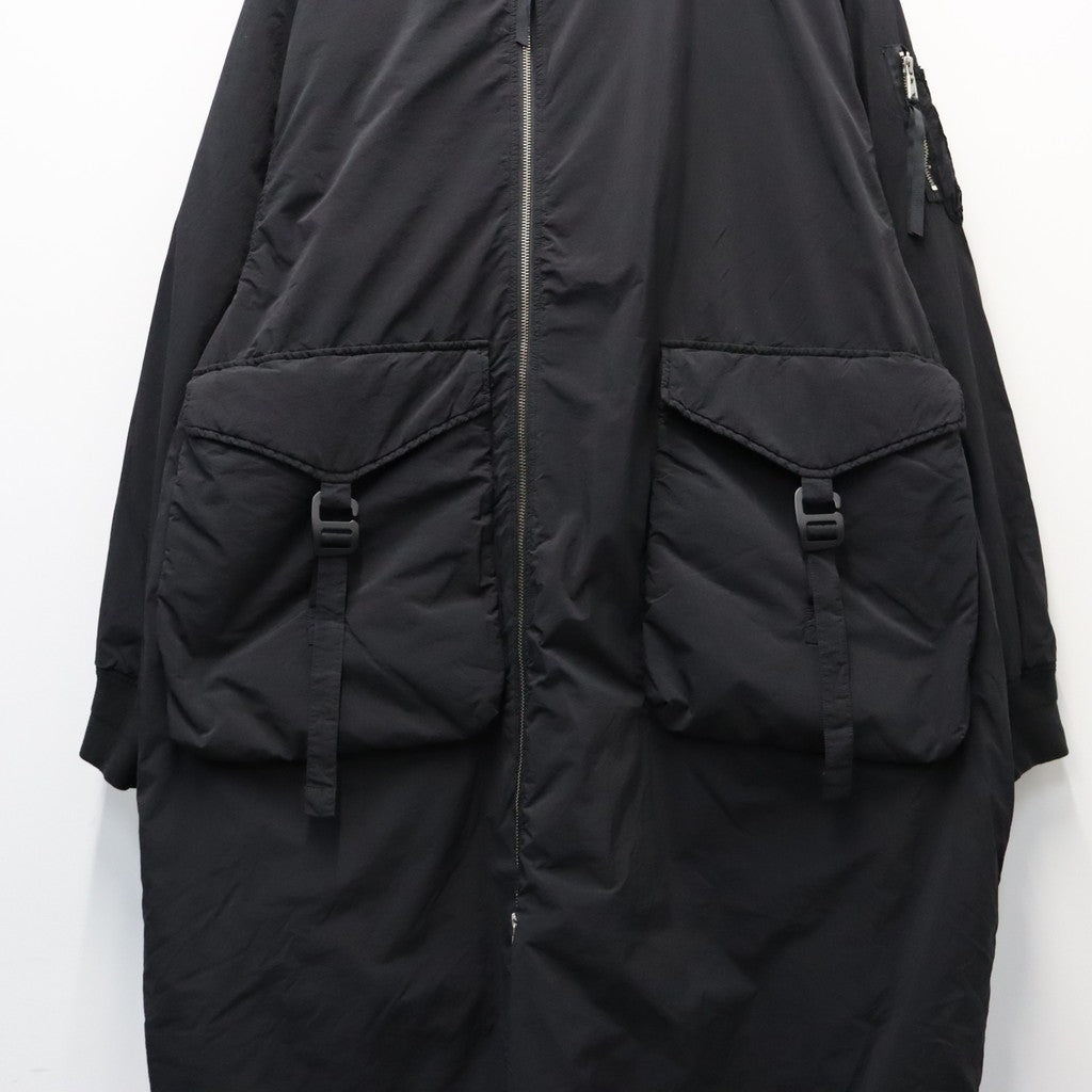 GARMENT DYE DOWN MA-1 LONG COAT 2.0 #BLACK [FST09262U0002]