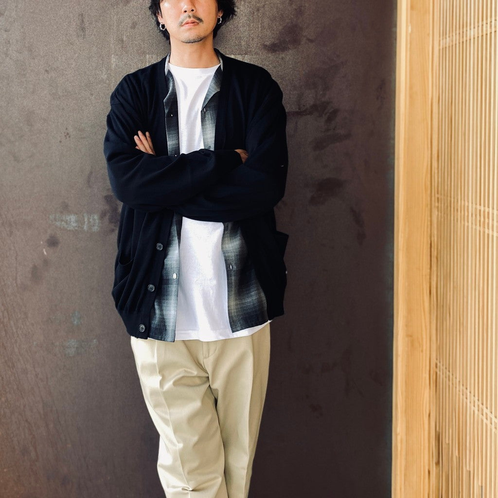COTTON KNIT CREW NECK SWEATER ( TYPE-1 ) #BLACK [26FWE-WMK-KN01]