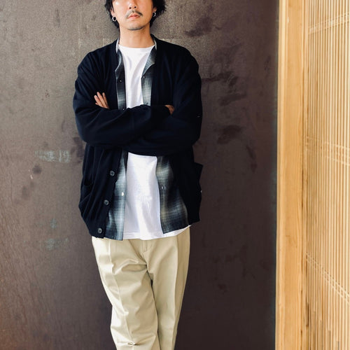 COTTON KNIT CREW NECK SWEATER ( TYPE-1 ) #BLACK [26FWE-WMK-KN01]