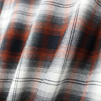OMBRE CHECK OPEN COLLAR SHIRT S/S ( TYPE-2 ) #BROWN [26SS-WMS-OC10]