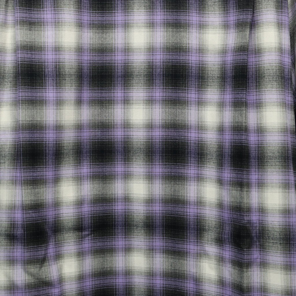 OMBRE CHECK OPEN COLLAR SHIRT L/S (TYPE-1) #PURPLE [25FW-WMS-OC05]
