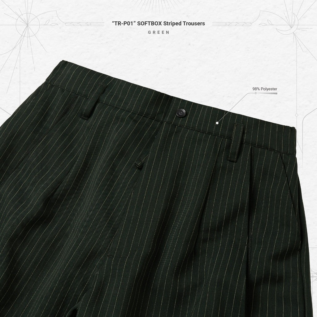 "TR-P01" SOFTBOX 條紋褲 #綠色 [GOOPI-24SS-AUG-02]