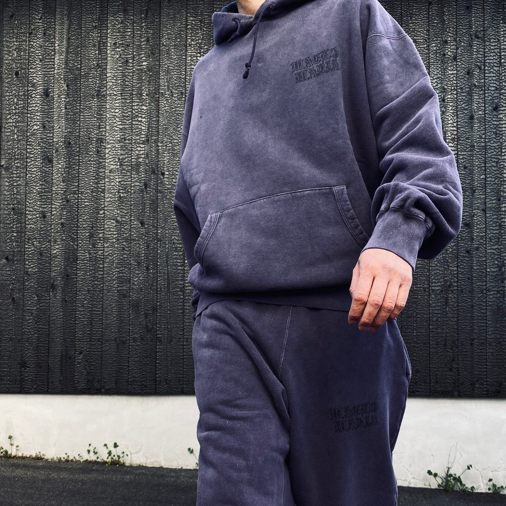 WASHED MIDDLE WEIGHT PULLOVER HOODED SWEAT SHIRT #PURPLE [26SS-WMC-SS05]