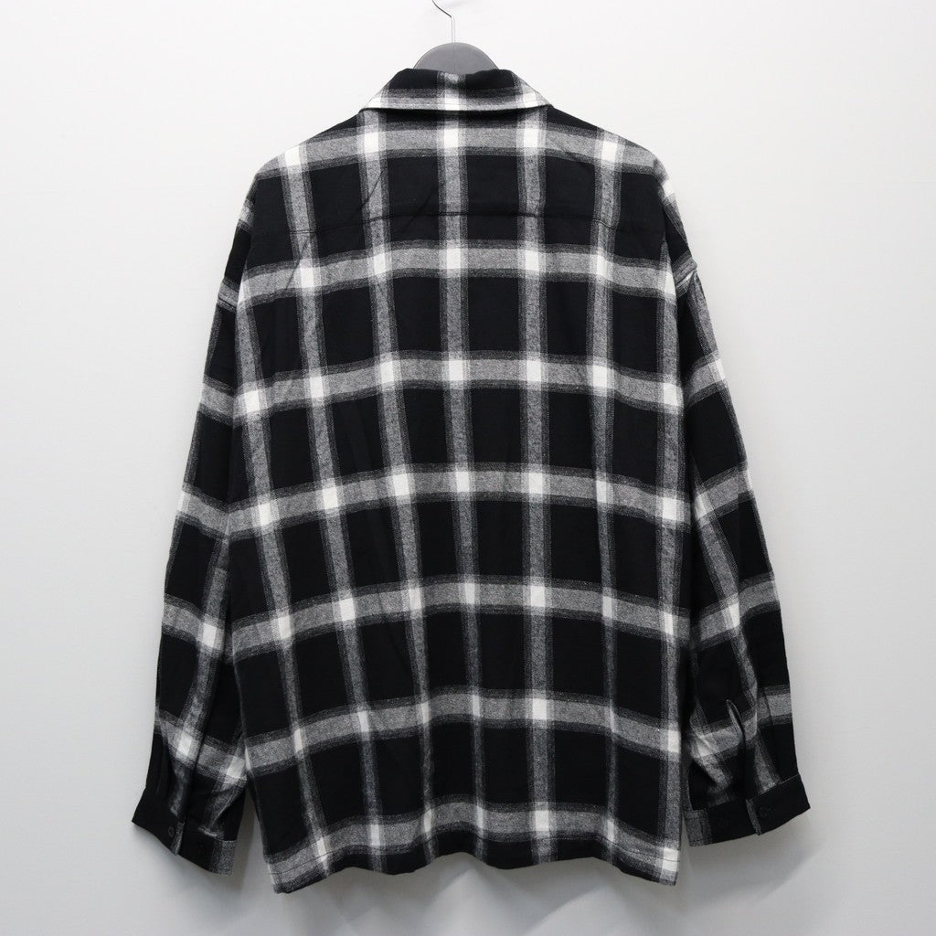 格紋長袖襯衫 #黑色 [FW25-S01]