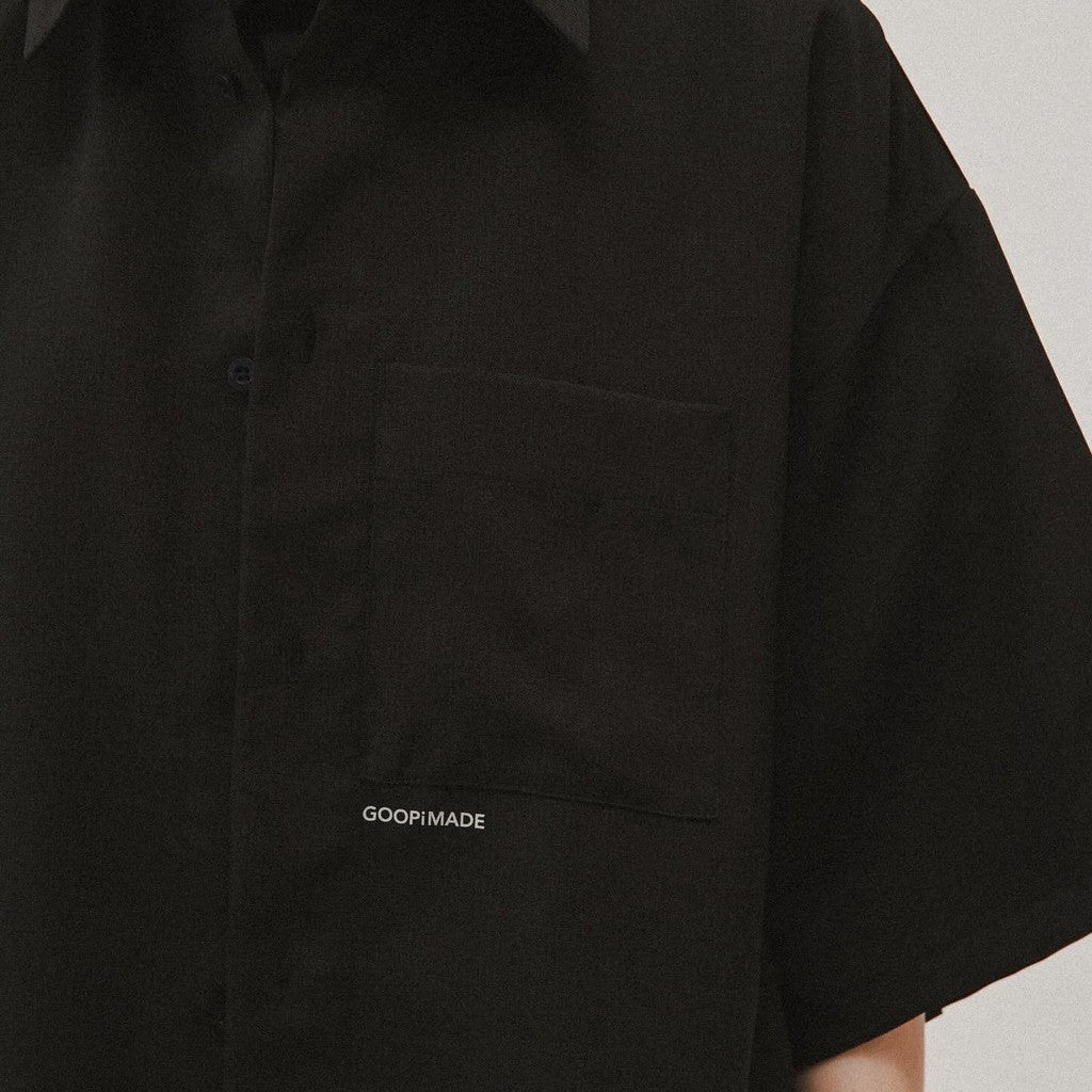 「GNV-S1」 SOFTBOX Oversized Strap Shirt #SHADOW [GOOPI-24SS-APR-03]