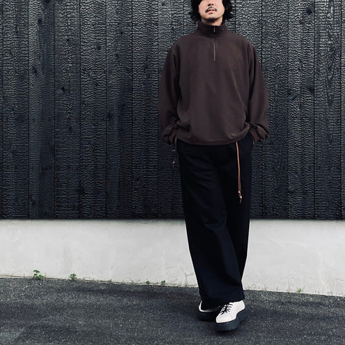 EVD1 Half Zip Polo Shirt #Brown [GOOPI-26AW-SEP-02]