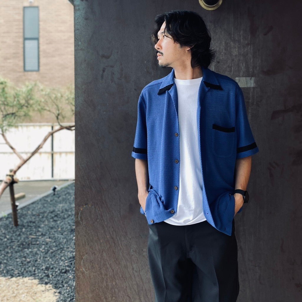 KNIT SHIRT ( TYPE-2 ) #BLUE [26SS-WMK-KN02]