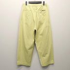 2TUCK WIDE CUT&SEW PANTS #L-YELLOW [AY-1027]