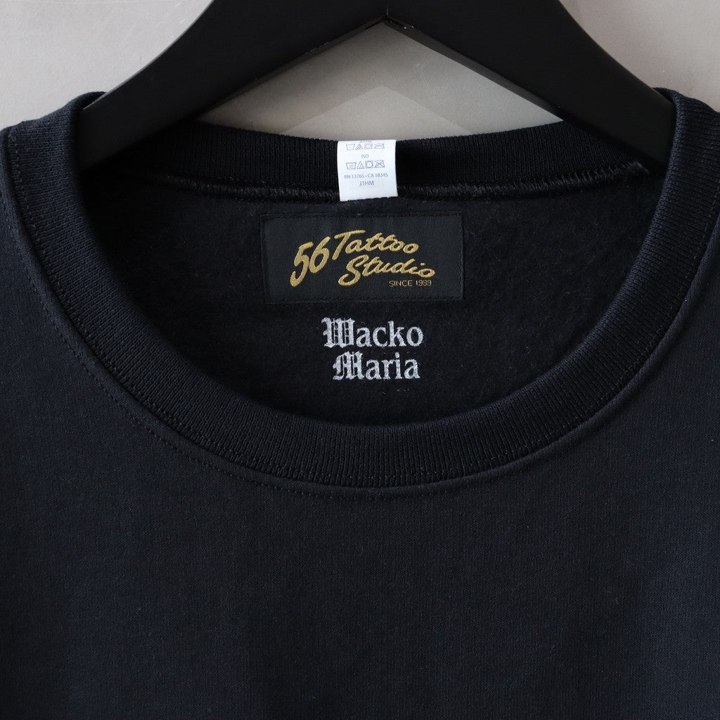 56 TATTOO STUDIO | CREW NECK SWEAT SHIRT #BLACK [56TS-WM-SS02]