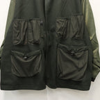 TECH LOOSE 2B JACKET FLANNEL #D.OLIVE [BJ-32026W]