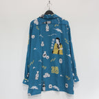 清酒長袖襯衫#藍色 [202352]