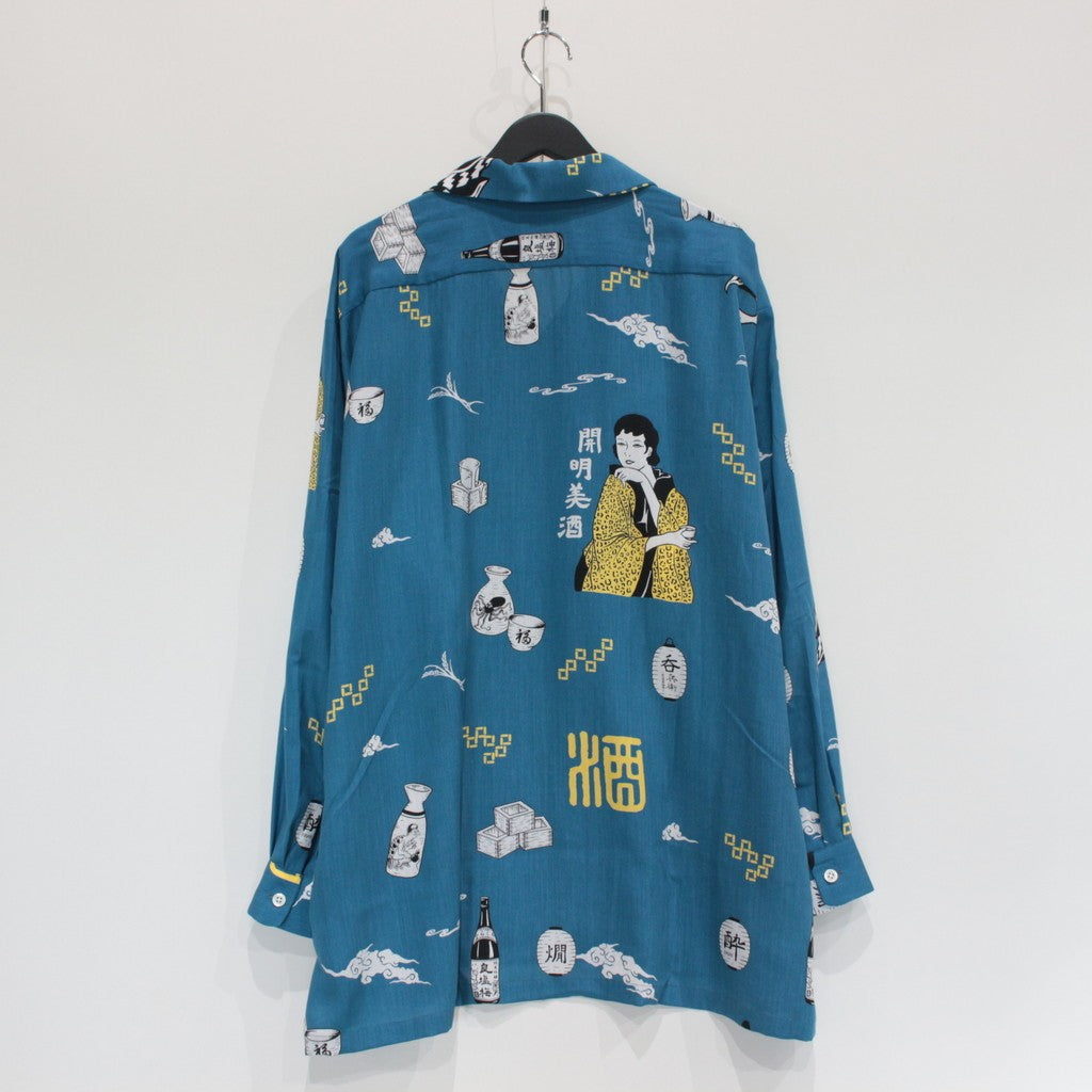 清酒長袖襯衫#藍色 [202352]