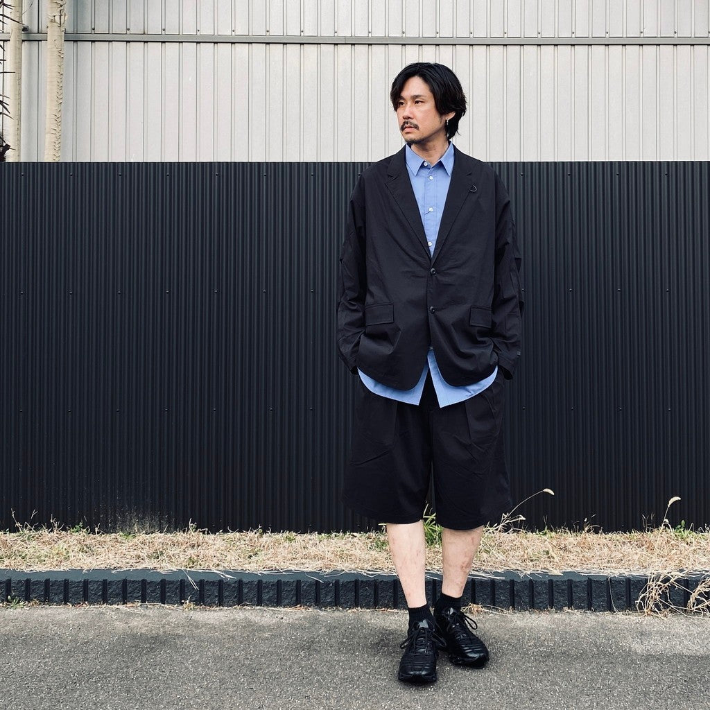 TECH REGULAR COLLAR SHIRT L/S SOLID #SAX [BE-81026]